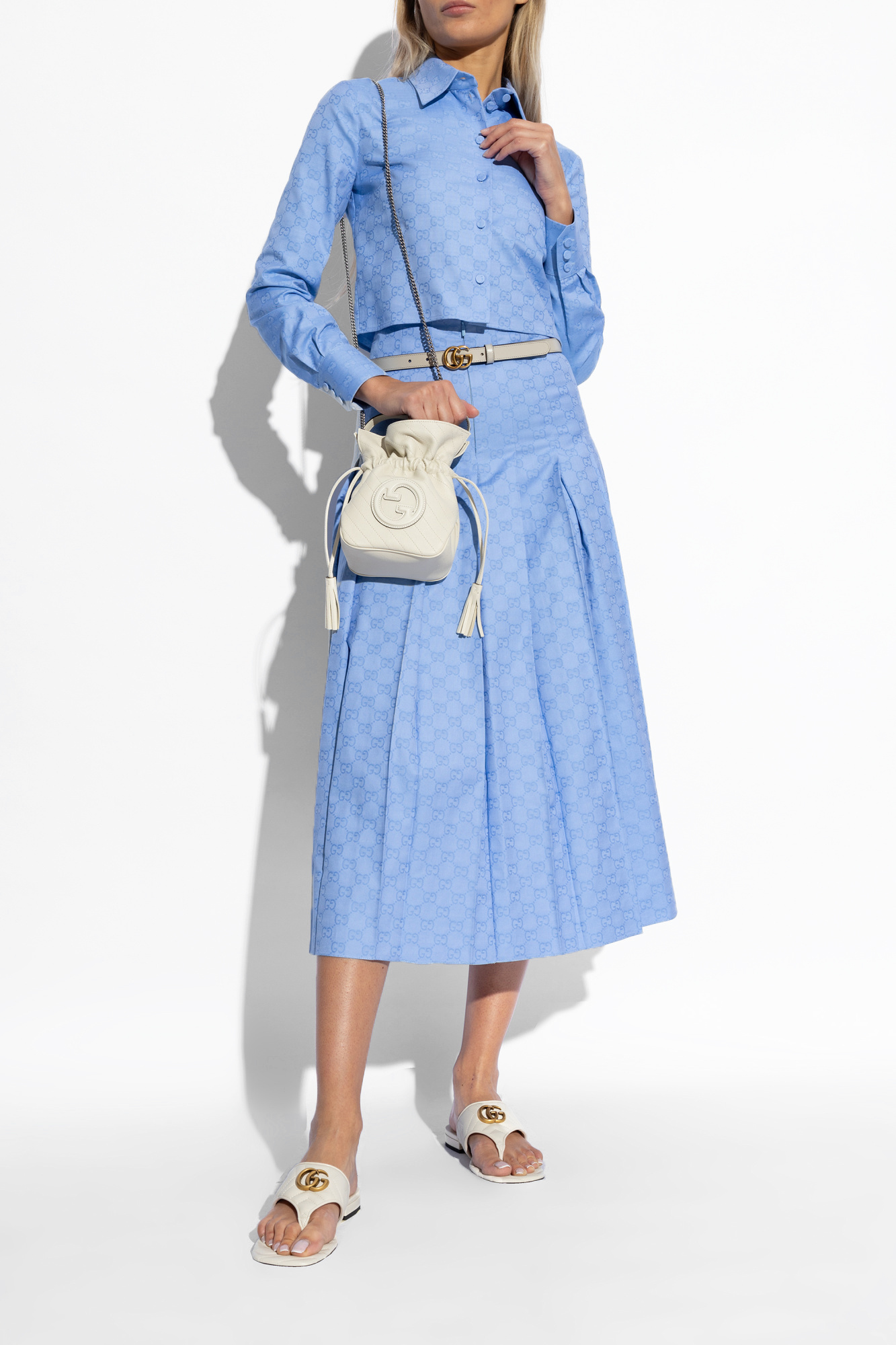 Cream Quilted flip-flops Gucci - Vitkac Canada